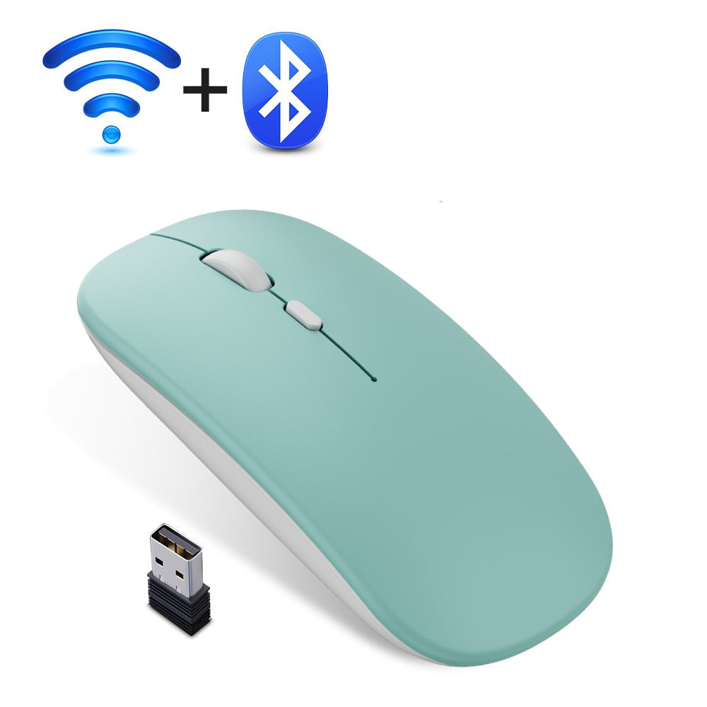 Wireless Mouse Computer Bluetooth Mouse Silent PC Mause Rechargeable  Ergonomic Mouse 2.4Ghz USB Optical Mice